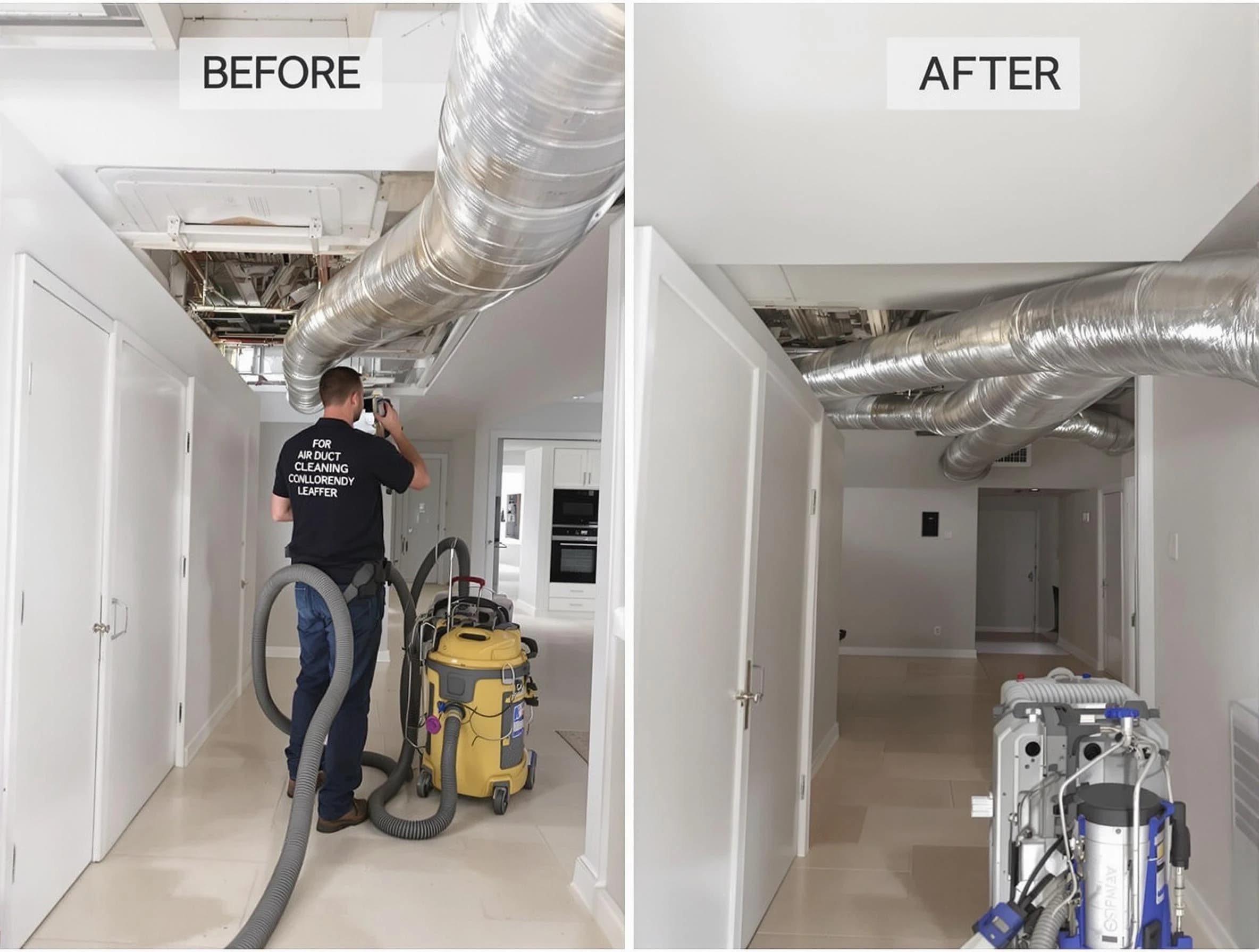 Riverside Air Duct Cleaning professional performing thorough air duct cleaning in Riverside